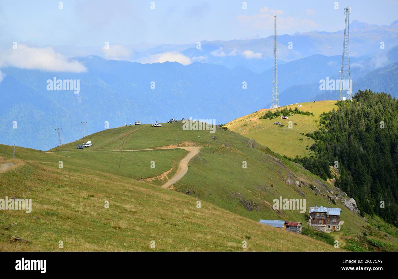 Das GITO Plateau in Rize, Türkei, ist eine der wichtigsten Hochebenen der Region. Stockfoto