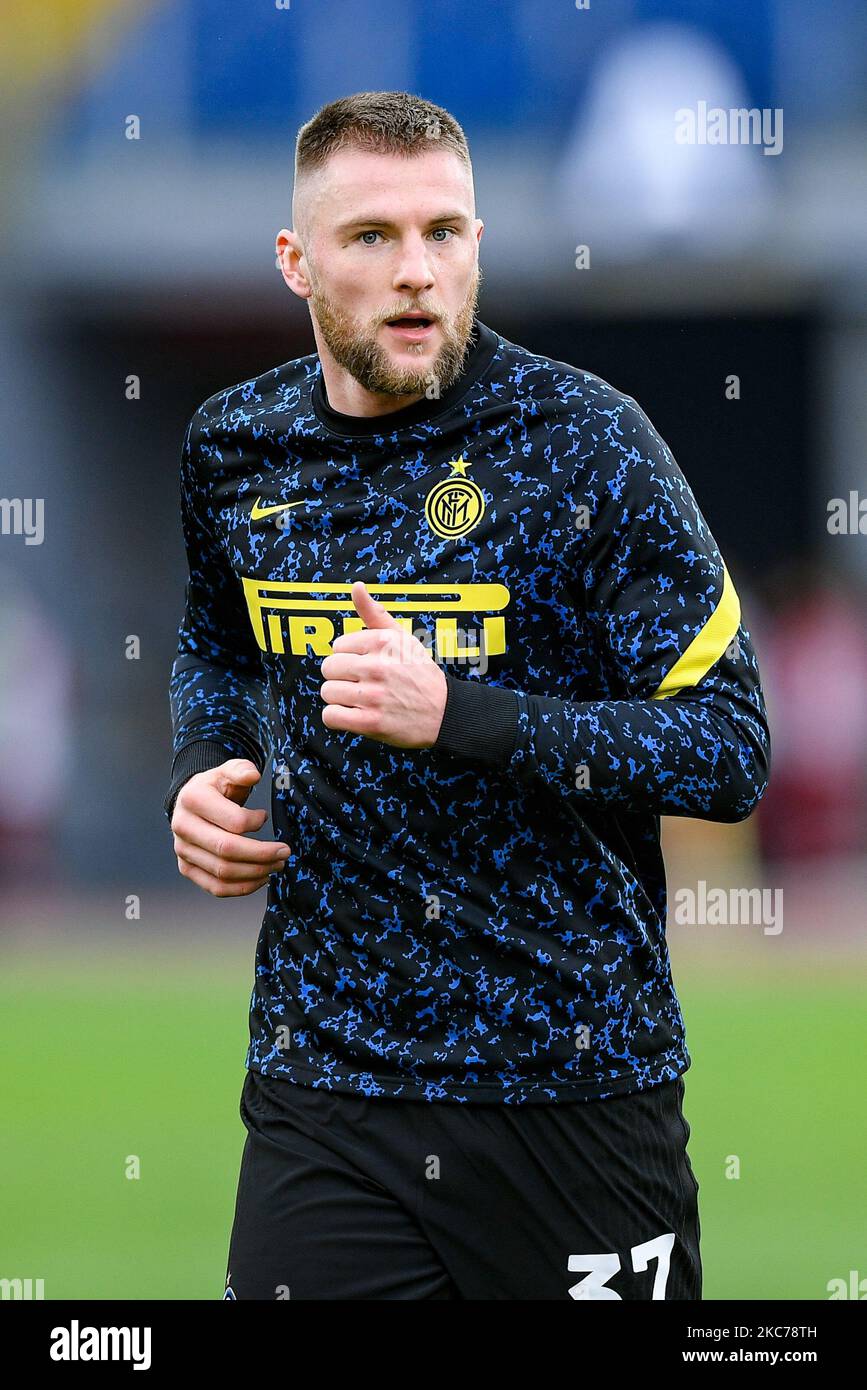 Milan Skriniar vom FC Internazionale während der Serie A Match zwischen AS Roma und FC Internazionale im Stadio Olimpico, Rom, Italien am 10. Januar 2021. (Foto von Giuseppe Maffia/NurPhoto) Stockfoto