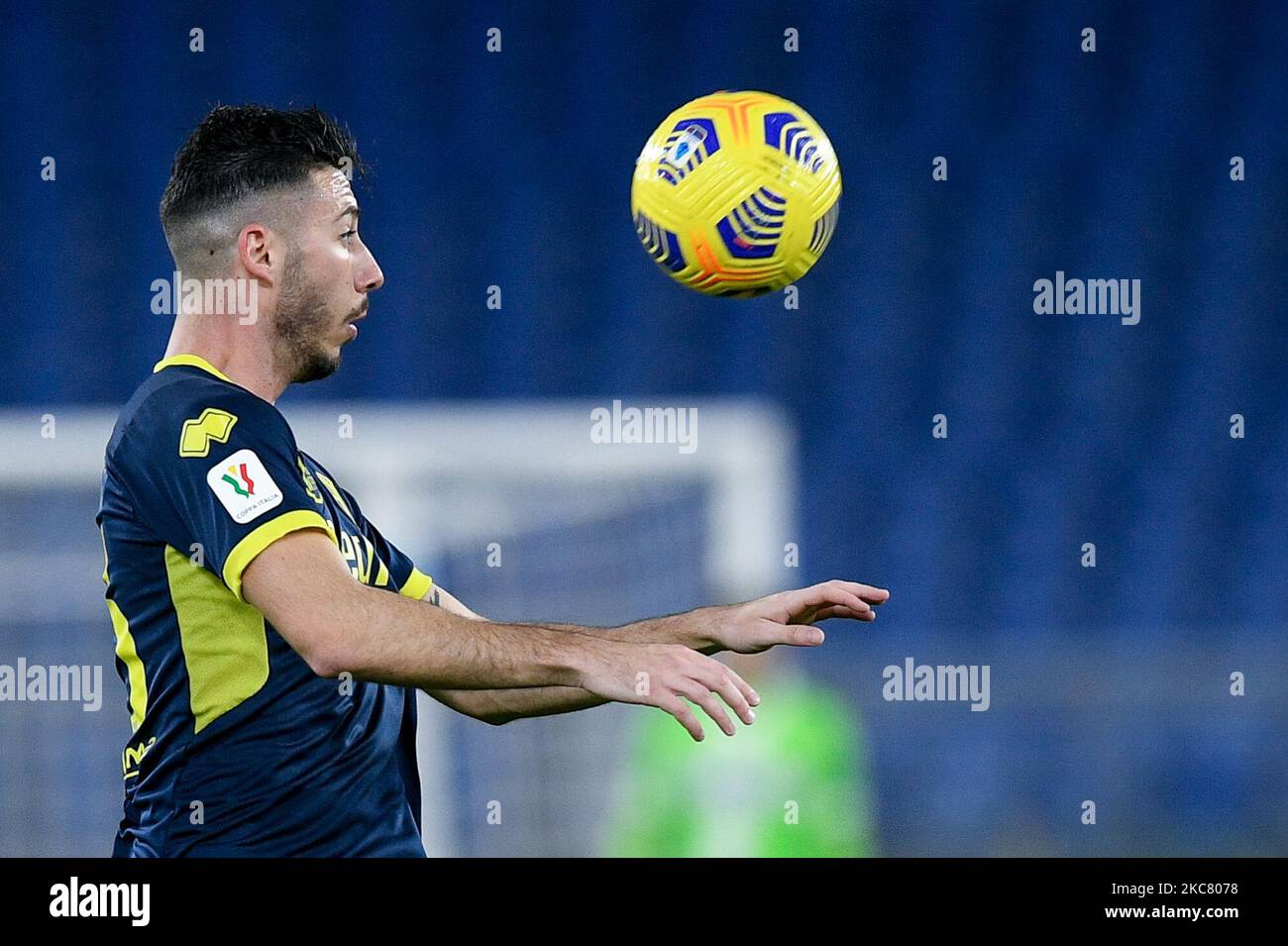 Mattia Sprocati von Parma Calcio 1913 während des Coppa Italia-Spiels zwischen SS Lazio und Parma Calcio 1913 im Stadio Olimpico, Rom, Italien, am 21. Januar 2021. (Foto von Giuseppe Maffia/NurPhoto) Stockfoto