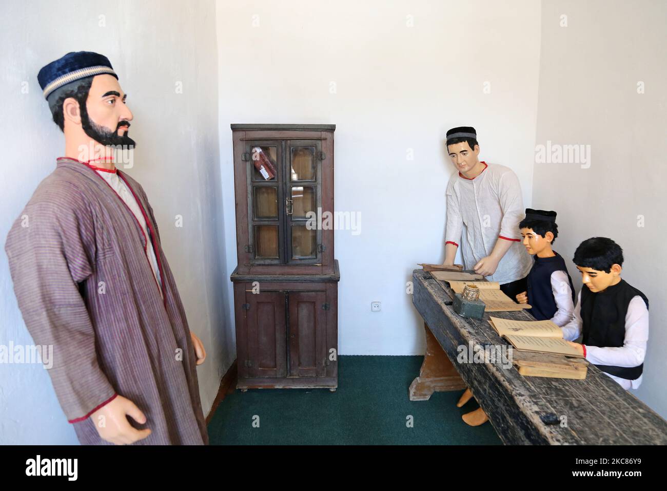 New Method School (alias Russian School), Islam Khoja Street, Ichan Kala (innere Festung), Khiva, Provinz Khorezm, Usbekistan, Zentralasien Stockfoto