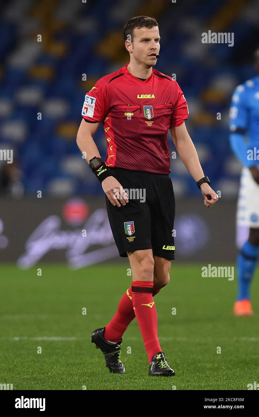 Schiedsrichter Federico La Penna während des Serie A-Spiels zwischen SSC Napoli und Parma Calcio im Stadio Diego Armando Maradona Neapel Italien am 31. Januar 2021. (Foto von Franco Romano/NurPhoto) Stockfoto