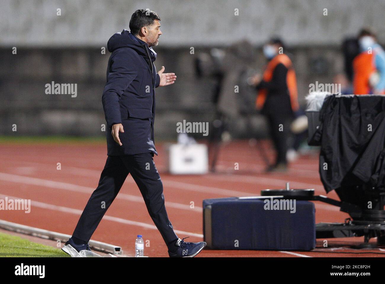 Futebol Clube do Porto Trainer Sergio Conceio während des Spiels für die Liga NOS zwischen Belenenses SAD und FC Porto, im Estdio Nacional, Lisboa, Portugal, 04, Februar 2021 (Foto von JoÃ£o Rico/NurPhoto) Stockfoto
