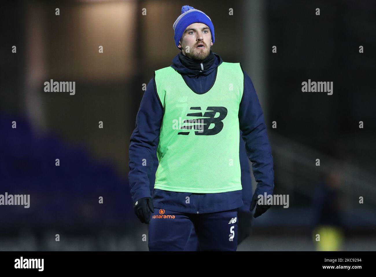 Ryan Donaldson von Hartlepool United während des Vanarama National League-Spiels zwischen Hartlepool United und Solihull Moors am Dienstag, den 9.. Februar 2021 im Victoria Park, Hartlepool. (Foto von Mark Fletcher/MI News/NurPhoto) Stockfoto