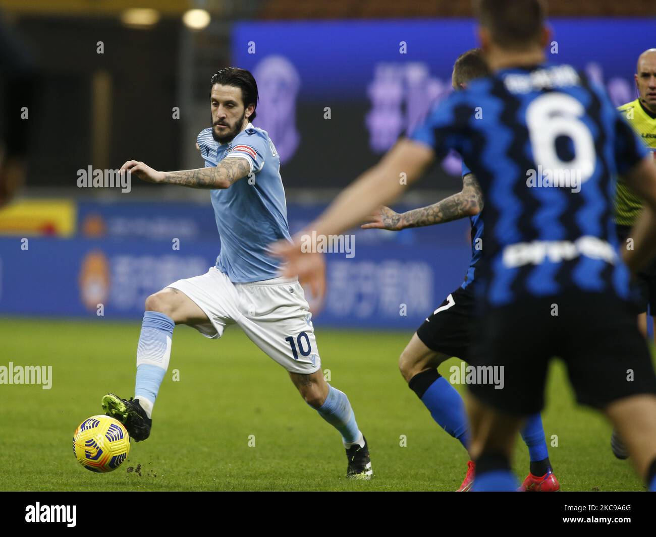 Luis Alberto beim Spiel der Serie A zwischen Inter gegen Lazio in Mailand, am 14. Februar 2021. (Foto von Loris Roselli/NurPhoto) Stockfoto