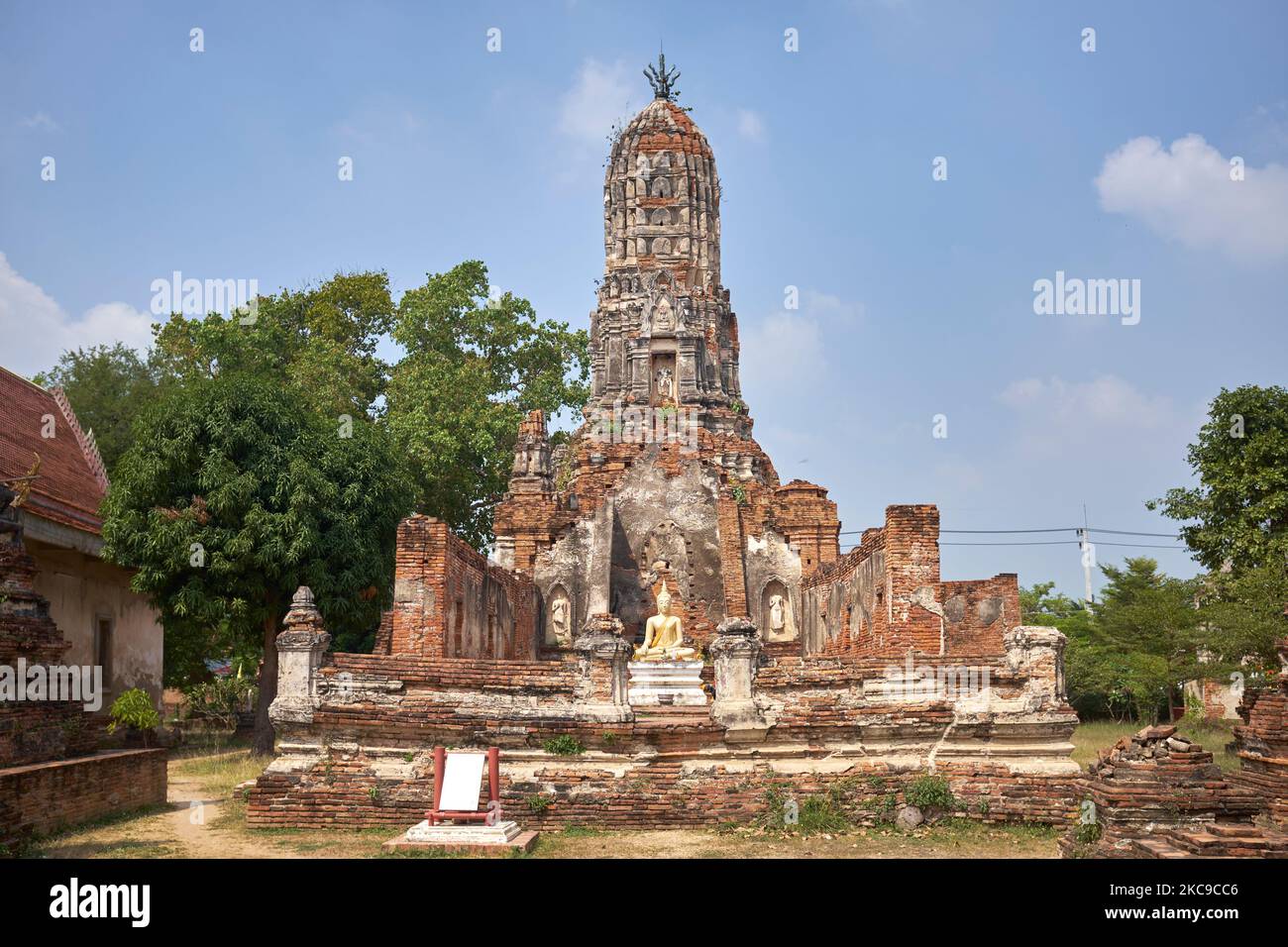 Way Mahathat im Ayutthaya Historical Park in der antiken Stadt Ayutthaya Thailand Stockfoto
