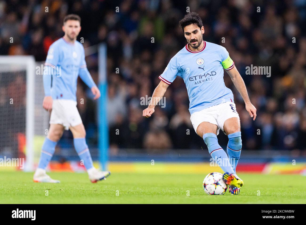 Manchester, Großbritannien. 2.. November 2022. Ilkay Gundogan von Manchester City im Einsatz während des UEFA Champions League Fußballspiels (Gruppe G - Matchday 6 of 6) zwischen Manchester City und dem FC Sevilla im Etihad Stadium in Manchester, England. (Will Palmer/SPP) Quelle: SPP Sport Press Foto. /Alamy Live News Stockfoto