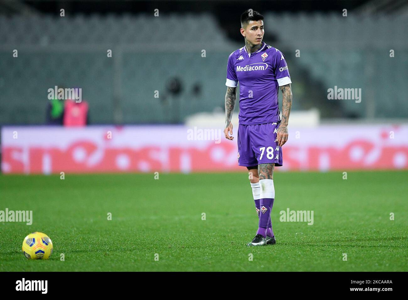 Erick Pulgar von ACF Fiorentina während der Serie Ein Spiel zwischen ACF Fiorentina und AS Roma im Stadio Artemio Franchi, Florenz, Italien am 3. März 2021. (Foto von Giuseppe Maffia/NurPhoto) Stockfoto