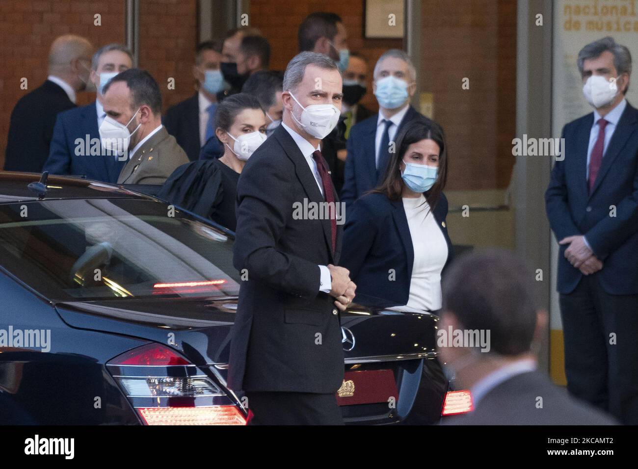 König Felipe VI. Von Spanien nimmt am 10. März 2021 im Auditorio Nacional de Musica in Madrid an einem Gedenkkonzert für Terroropfer Teil (Foto: Oscar Gonzalez/NurPhoto) Stockfoto