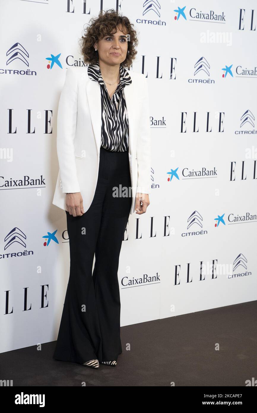 Dolors Montserrat nimmt an der ersten Ausgabe der Elle Woman Awards im El Beatriz Club am 12. März 2021 in Madrid, Spanien Teil (Foto von Oscar Gonzalez/NurPhoto) Stockfoto