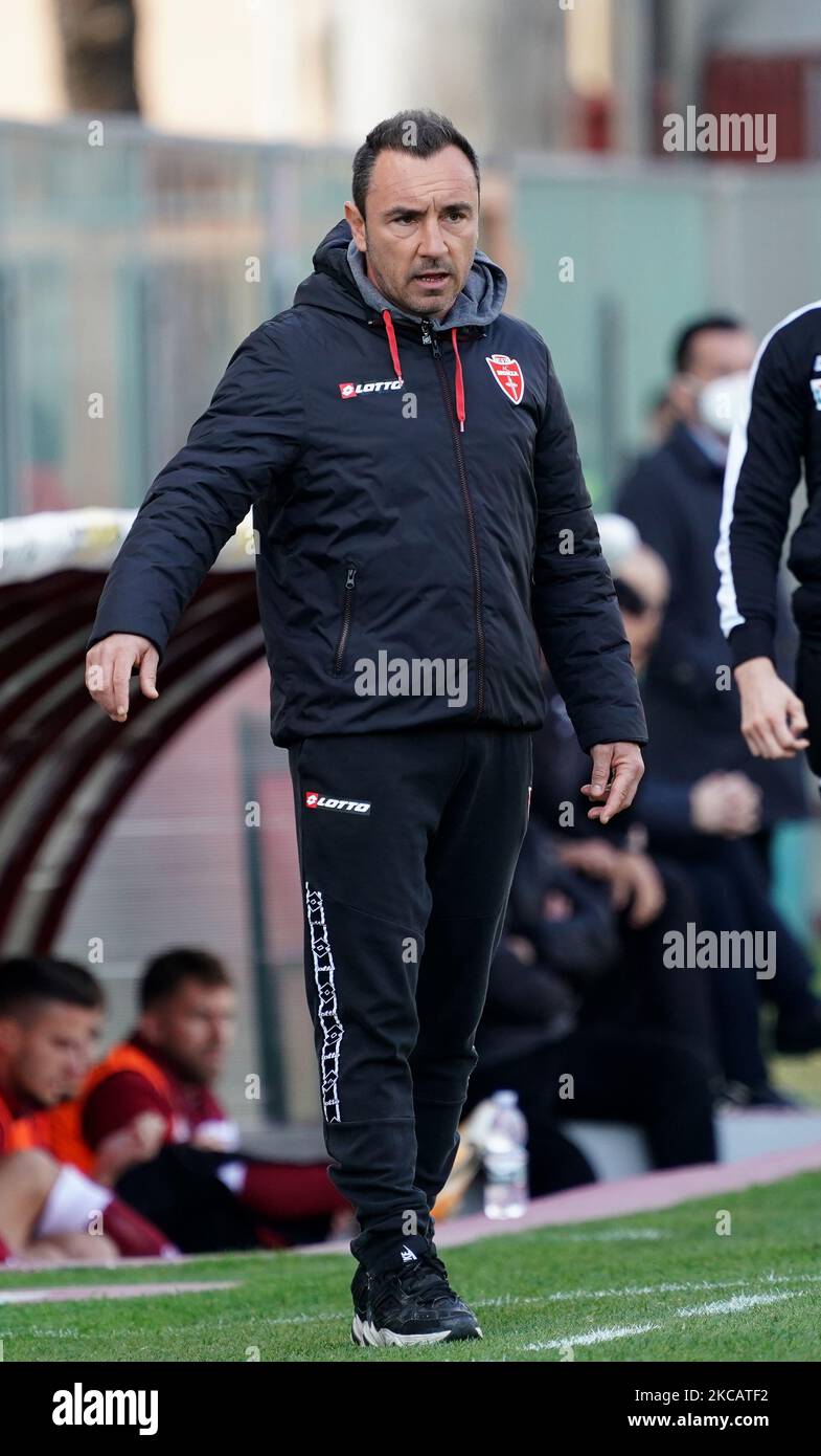 Cristian Brocchi Cheftrainer des AC Monza während des Spiels der Serie B zwischen Reggina 1914 und AC Monza am 13. März 2021 im Stadion „Oreste Granillo“ in Reggio Calabria, Italien (Foto: Gabriele Maricchiolo/NurPhoto) Stockfoto