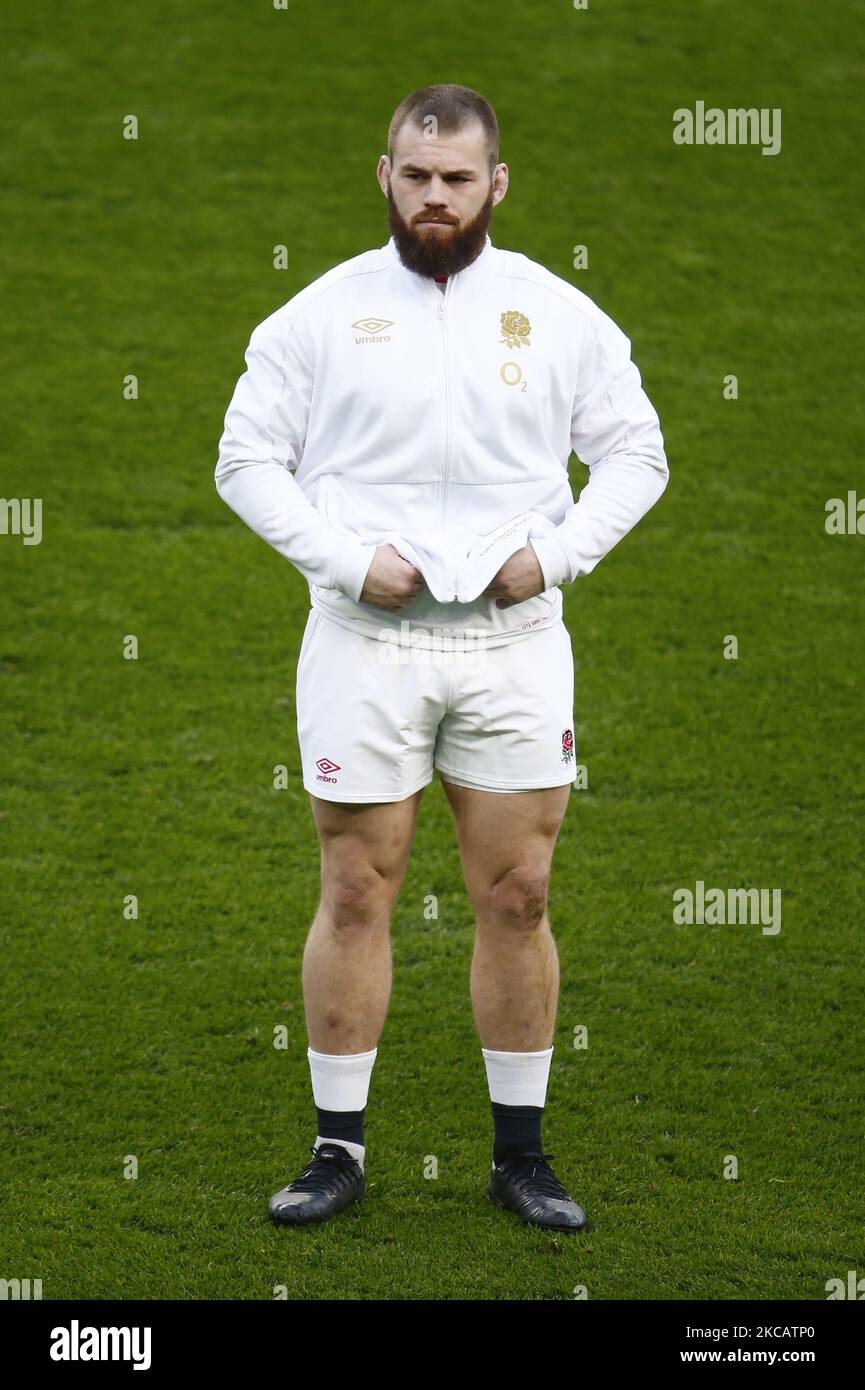 E2 während der Guinness 6 Nationen zwischen England und Frankreich im Twickenham Stadium, London, Großbritannien am 13.. März 2021 (Foto by Action Foto Sport/NurPhoto) Stockfoto