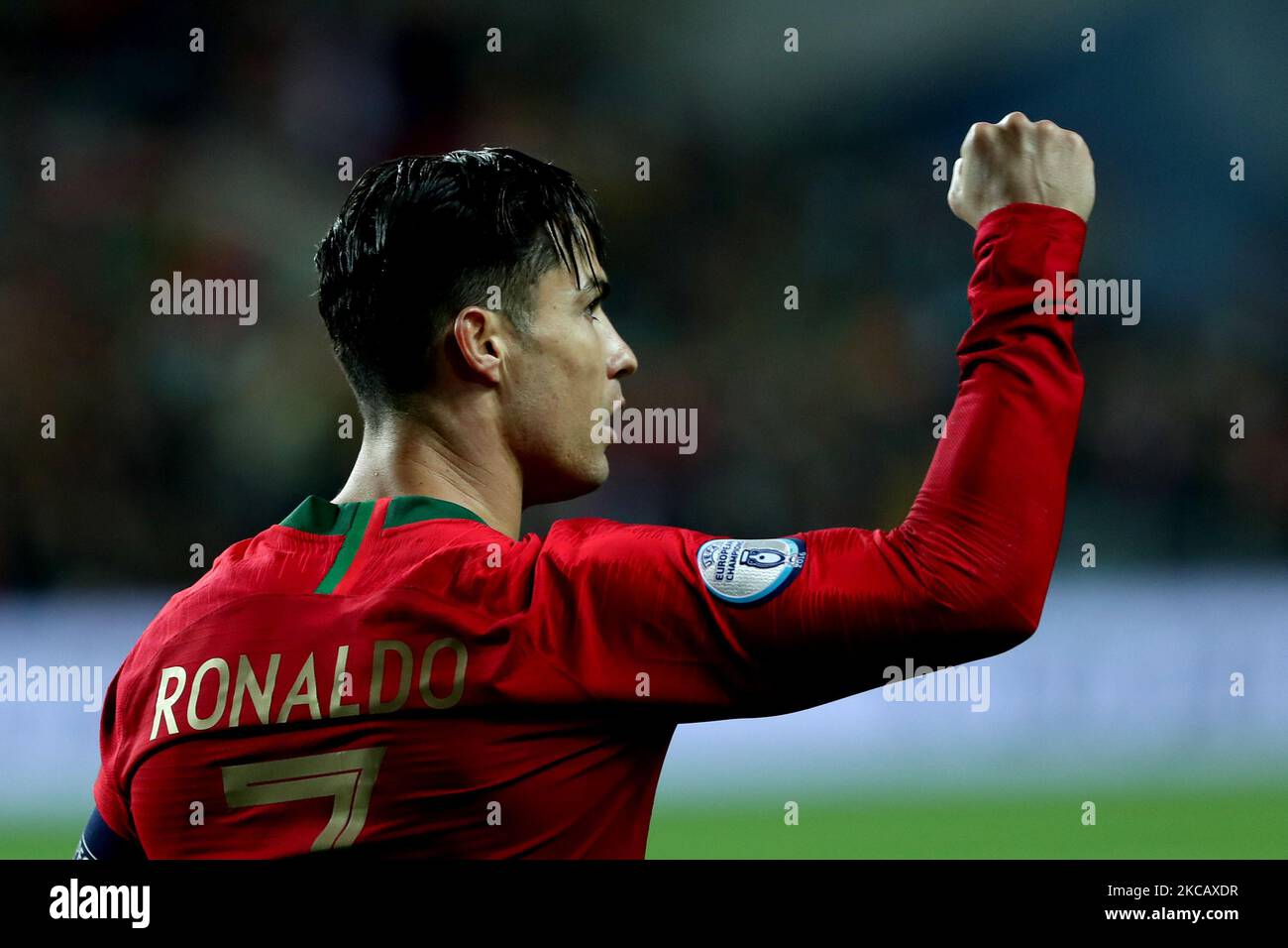 (Bild der Datei) Portugals und Juventus-Fußballstar Cristiano Ronaldo gewinnt den „World Top Scorer“-Preis von Pele mit Social Media-Post, nachdem er am 14. März 2021 einen Hattrick gegen Cagliari bei einem Sieg von 3-1 erzielt hatte, um seine Karriere auf 770 Tore zu bringen. Die brasilianische Legende Pele hat in seiner Karriere offiziell 757 Tore geschossen, aber sein umstrittener Rekord liegt bei 767. Ronaldo hat diese Bilanz nun überholt und PELE hat ihm gratuliert. (Foto von Pedro FiÃºza/NurPhoto) Stockfoto