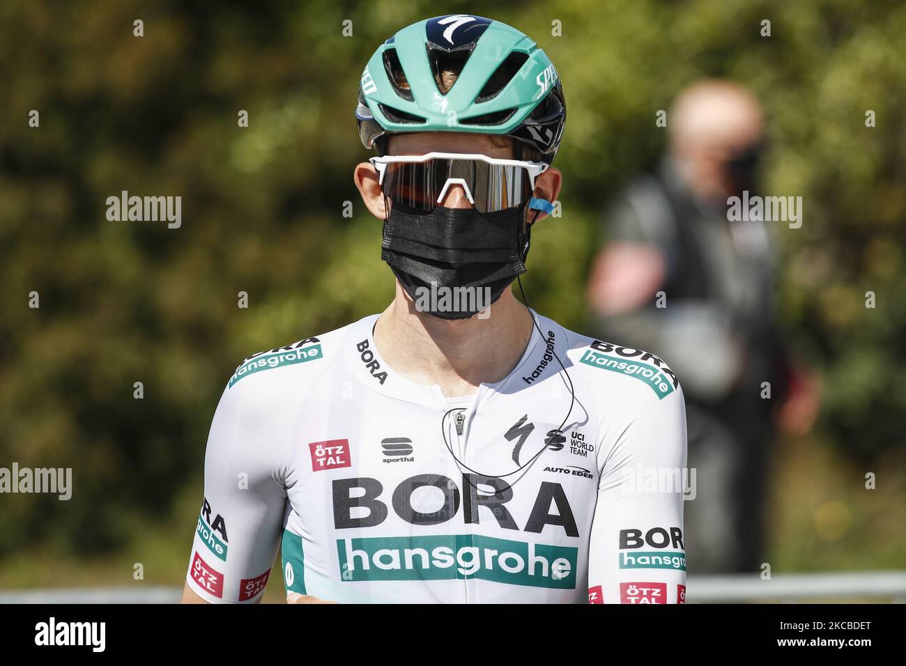 66 Ben Zwiehof aus Deutschland von Bora Hansgrohe während der 100. Volta Ciclista a Catalunya 2021, Etappe 3 vom Canal Olimpic de Barcelona nach Valter 2000. Am 24. März 2021 in Barcelona, Spanien. (Foto von Xavier Bonilla/NurPhoto) Stockfoto