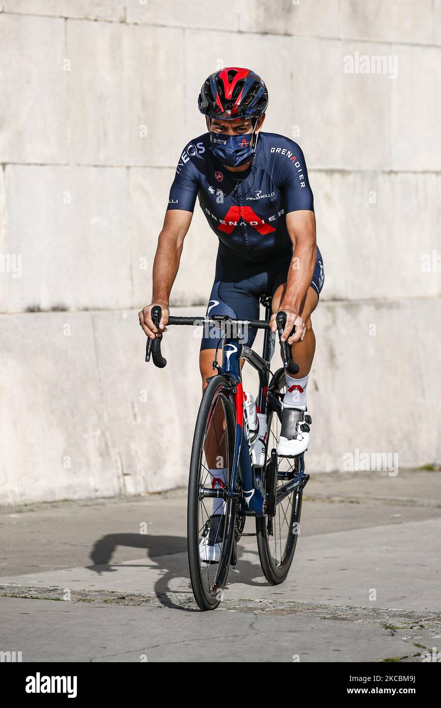 45 Rohan Dennis aus Australien von Ineos Grenadiers während der 100. Volta Ciclista a Catalunya 2021, Etappe 6 von Barcelona nach Barcelona. Am 28. März 2021 in Barcelona, Spanien. (Foto von Xavier Bonilla/NurPhoto) Stockfoto