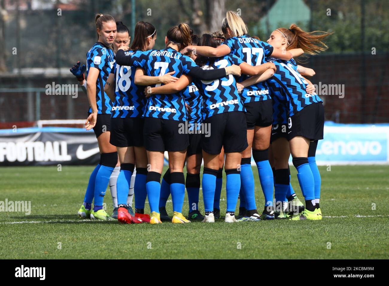 Women Serie Ein Spiel zwischen dem FC Internazionale und dem AC Mailand im Suning Youth Development Center zum Gedenken an Giacinto Facchetti am 28. März 2021 in Mailand, Italien. (Foto von Mairo Cinquetti/NurPhoto) Stockfoto