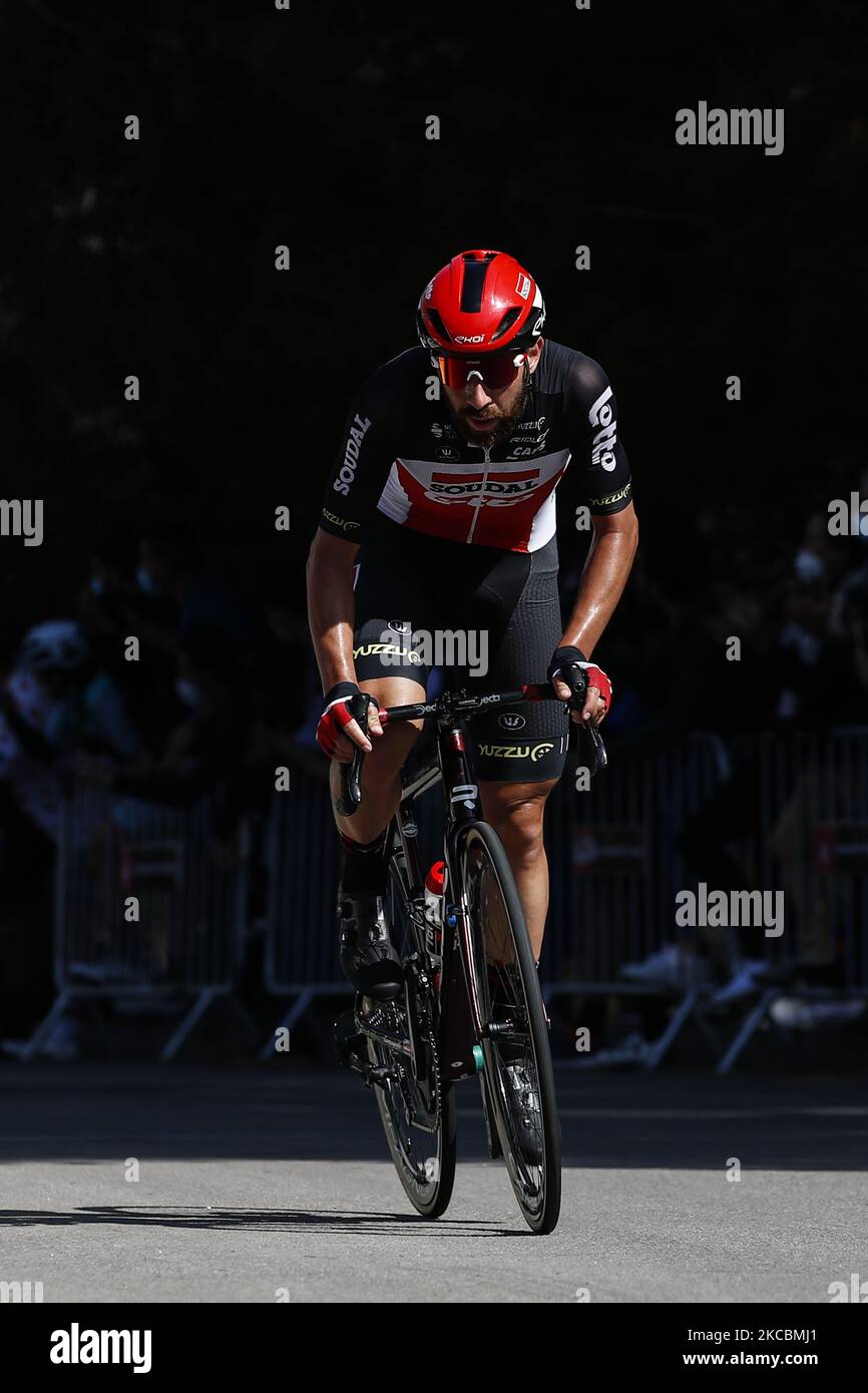 142 Thomas De Gendt aus Belgien von Lotto Soudal während der 100. Volta Ciclista a Catalunya 2021, Etappe 7 von Barcelona nach Barcelona. Am 28. März 2021 in Barcelona, Spanien. (Foto von Xavier Bonilla/NurPhoto) Stockfoto