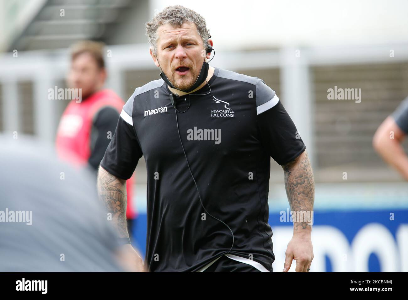 Falcons Scrum-Trainer Micky ward während des Spiels der Gallagher Premiership zwischen Leicester Tigers und Newcastle Falcons in Welford Road, Leicester, Engalnd am 28.. März 2021. (Foto von Chris Lishman/MI News/NurPhoto) Stockfoto