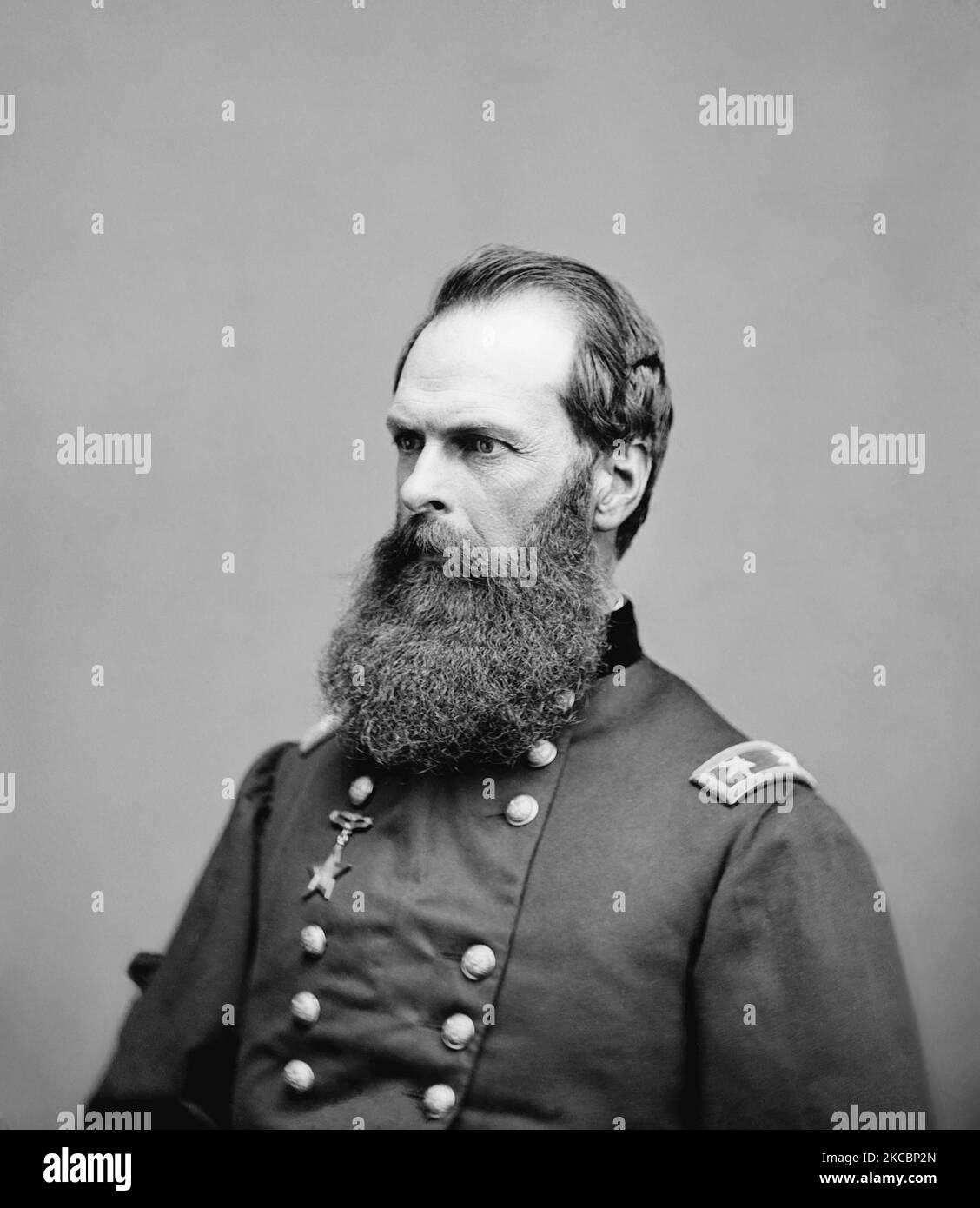 Porträt des Unionsgenerals John W. Geary während des amerikanischen Bürgerkrieges. Stockfoto