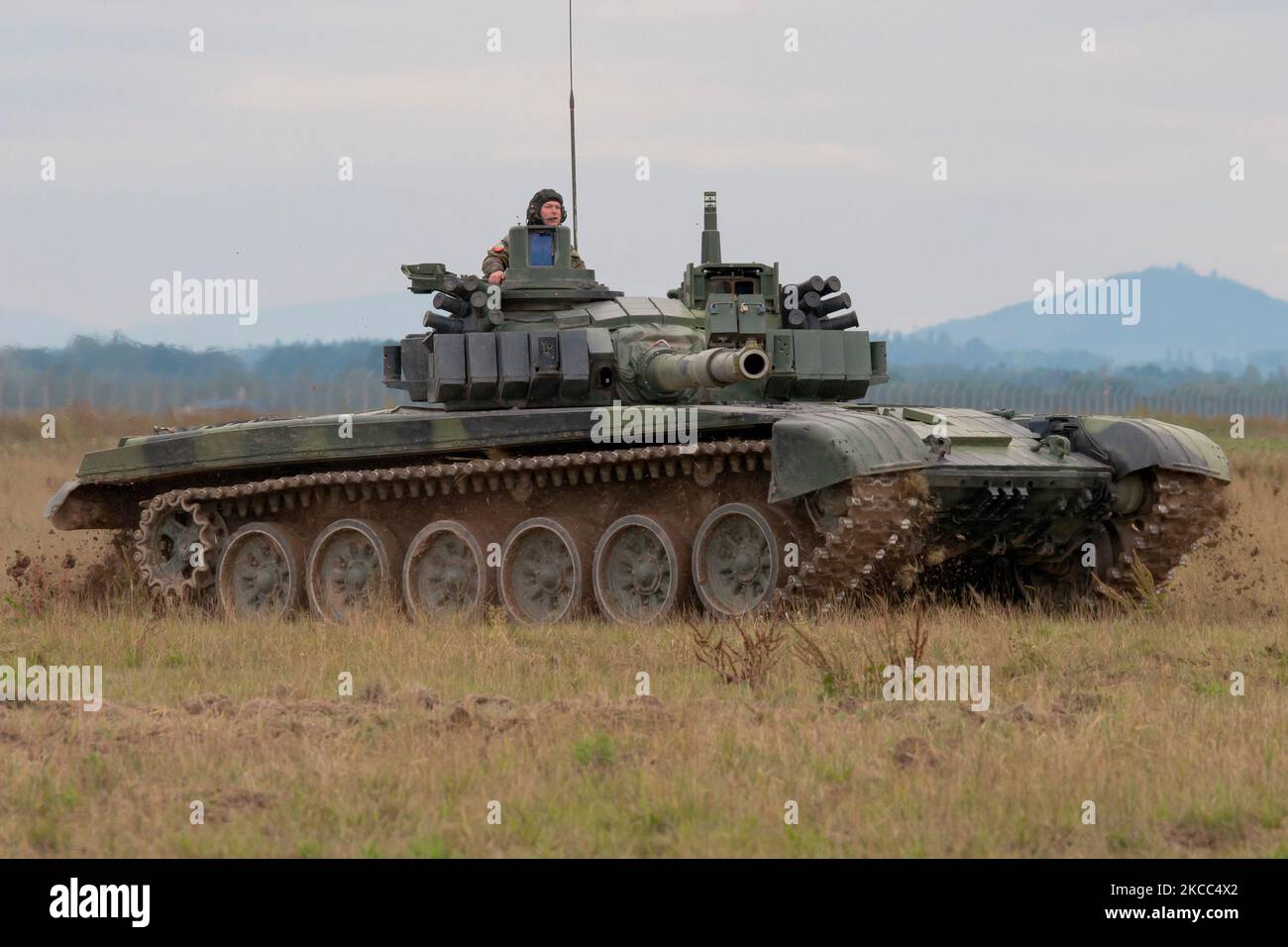 Tschechische Armee T-72 Kampfpanzer M4. Stockfoto