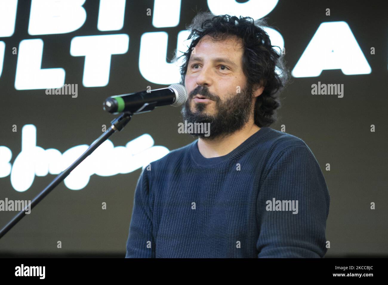 Der Sänger Juan Gomez Canca, besser bekannt als El Kanka, präsentiert am 6. April 2021 sein neuestes Werk im Corte Ingles in Madrid, Spanien. (Foto von Oscar Gonzalez/NurPhoto) Stockfoto