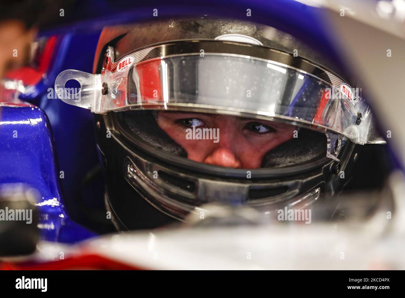 Logan Sargeant aus den Vereinigten Staaten von Amerika von Charouz Racing System, Portrait am ersten Tag des Formel-3-Tests auf dem Circuit de Barcelona - Catalunya am 21. April 2021 in Montmelo, Spanien. (Foto von Xavier Bonilla/NurPhoto) Stockfoto