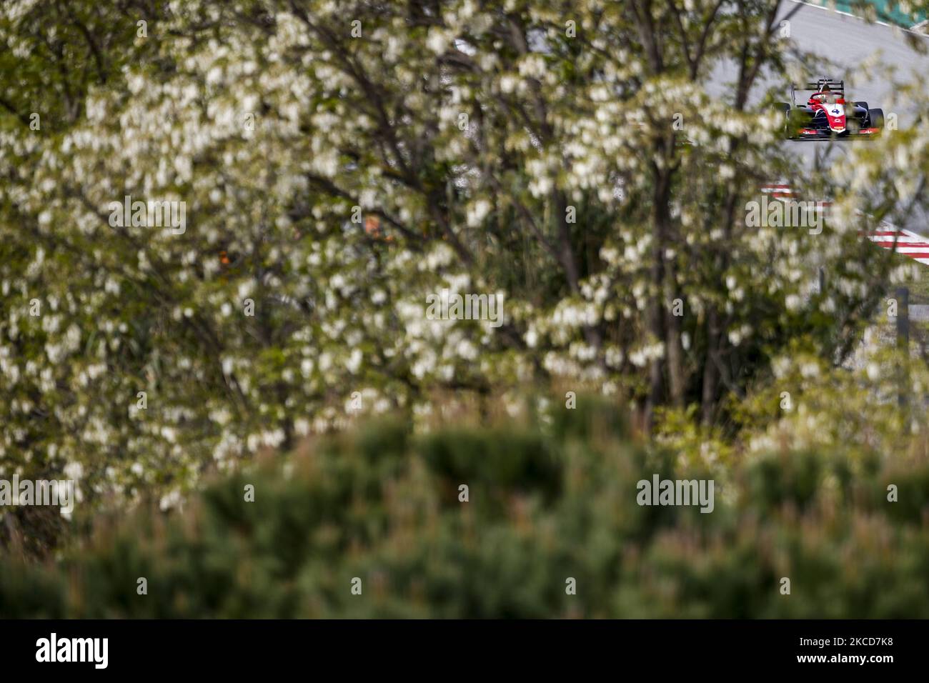 04 Jack Doohan aus Australien von Trident, Aktion am zweiten Tag des Formel-3-Tests auf dem Circuit de Barcelona - Catalunya am 21. April 2021 in Montmelo, Spanien. (Foto von Xavier Bonilla/NurPhoto) Stockfoto