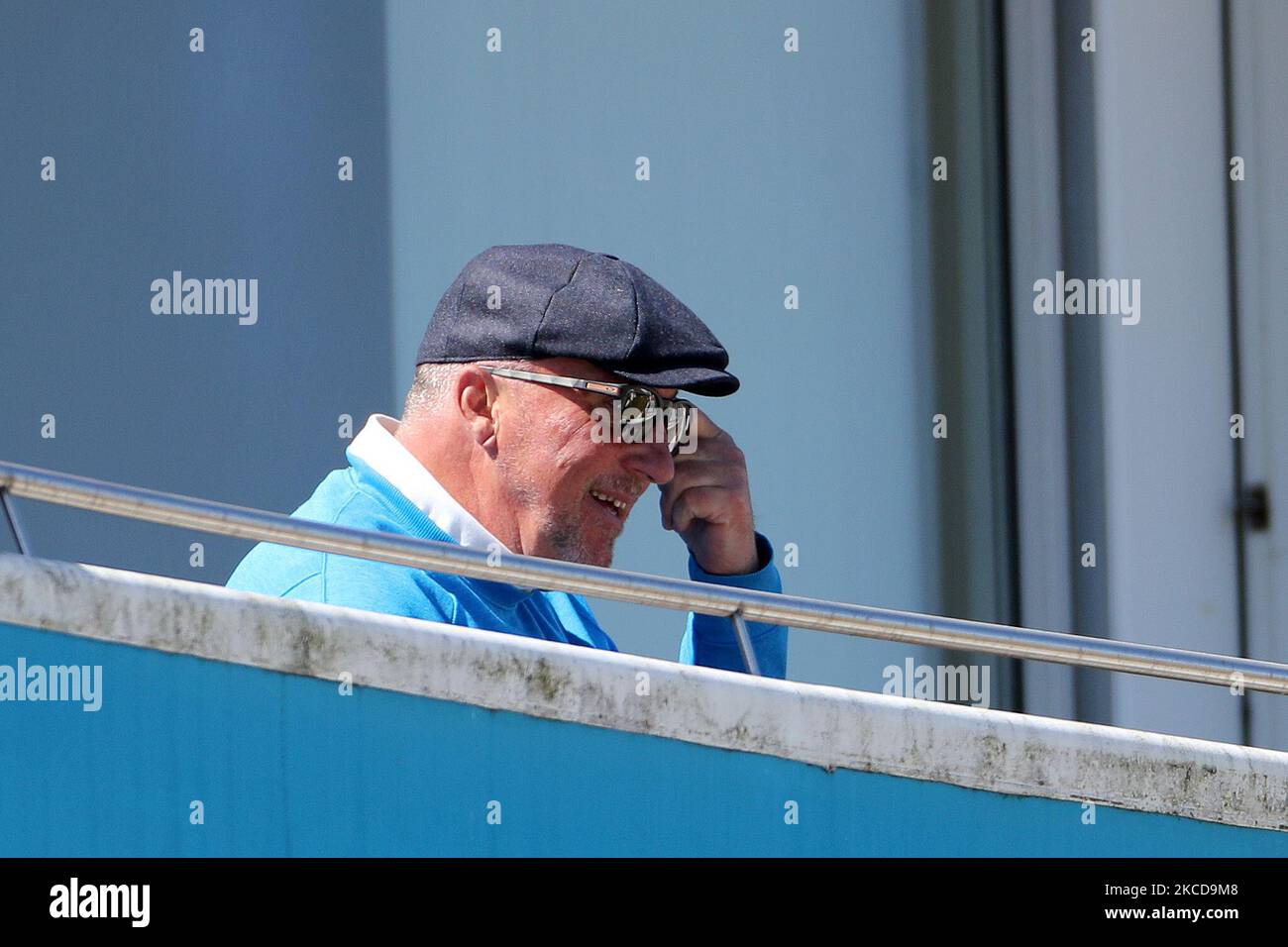 Sir Ian Botham, Vorsitzender von Durham, während des LV= Insurance County Championship-Spiels zwischen dem Durham County Cricket Club und dem Derbyshire County Cricket Club im Emirates Riverside, Chester le Street am Donnerstag, dem 22.. April 2021. (Foto von Mark Fletcher/MI News/NurPhoto) Stockfoto