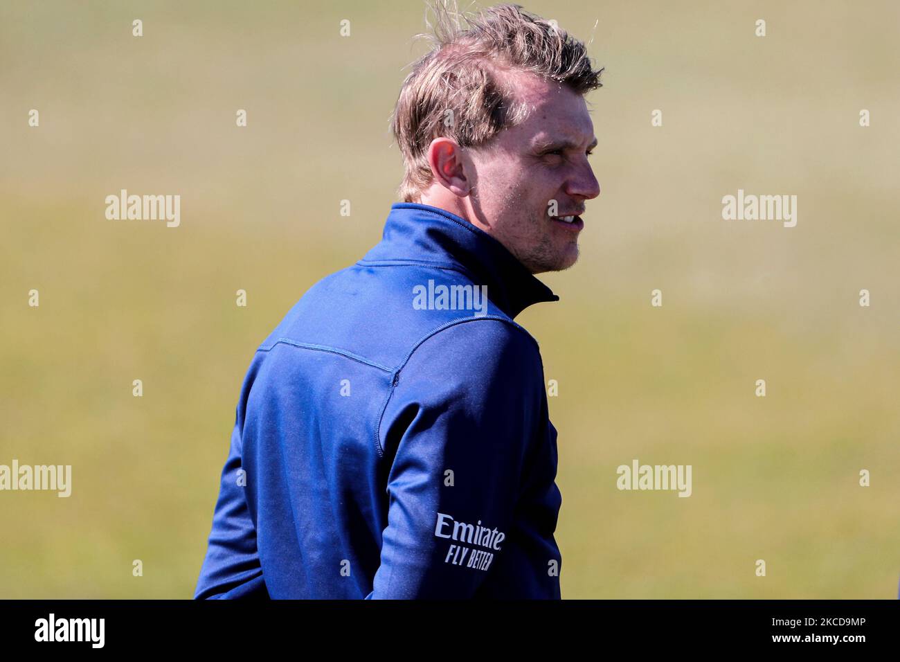 Scot Borthwick aus Durham während des LV= Insurance County Championship-Spiels zwischen dem Durham County Cricket Club und dem Derbyshire County Cricket Club in Emirates Riverside, Chester le Street am Donnerstag, dem 22.. April 2021. (Foto von Mark Fletcher/MI News/NurPhoto) Stockfoto