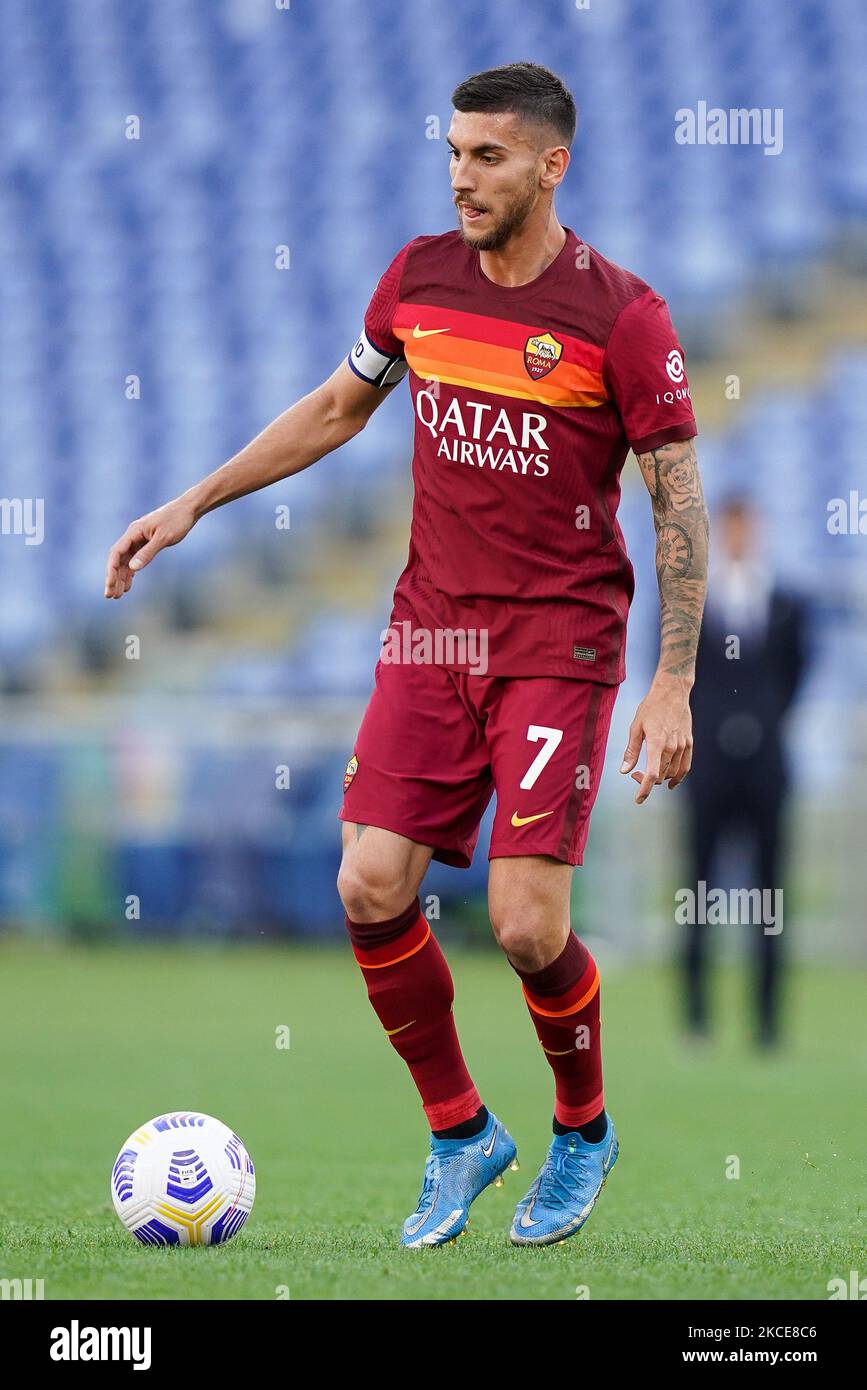 Lorenzo Pellegrini von AS Roma während der Serie A Match zwischen AS Roma und FC Crotone im Stadio Olimpico, Rom, Italien am 9. Mai 2021 (Foto: Giuseppe Maffia/NurPhoto) Stockfoto