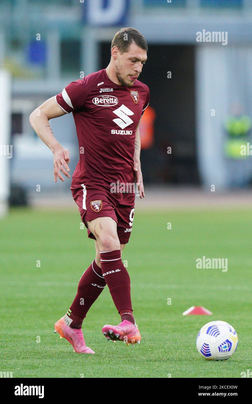 Andrea Belotti vom FC Turin während des Serie-A-Spiels zwischen SS Lazio und FC Turin am 18. Mai 2021 im Stadio Olimpico, Rom, Italien. (Foto von Giuseppe Maffia/NurPhoto) Stockfoto