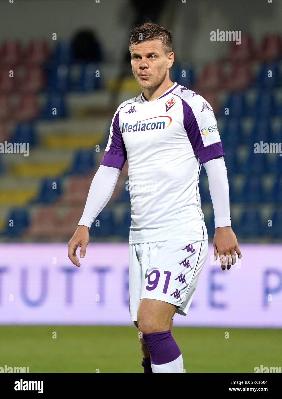 Aleksandr Kokorin von Fiorentina ACF während der Serie A Spiel zwischen FC Crotone und ACF Fiorentina am 22. Mai 2021 Stadion 'Ezio Scida' in Crotone, Italien (Foto von Gabriele Marichiolo/NurPhoto) Stockfoto