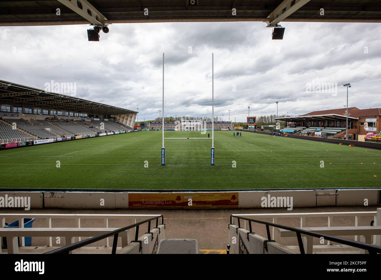 Ein allgemeiner Schuss von Kingstopn Park, während sich Thunder Rugby darauf vorbereitet, Fans zum BETFRED Championship-Spiel zwischen Newcastle Thunder und Halifax Panthers am Sonntag, 23.. Mai 2021, im Kingston Park, Newcastle, willkommen zu heißen. (Foto von Chris Lishman/MI News/NurPhoto) Stockfoto