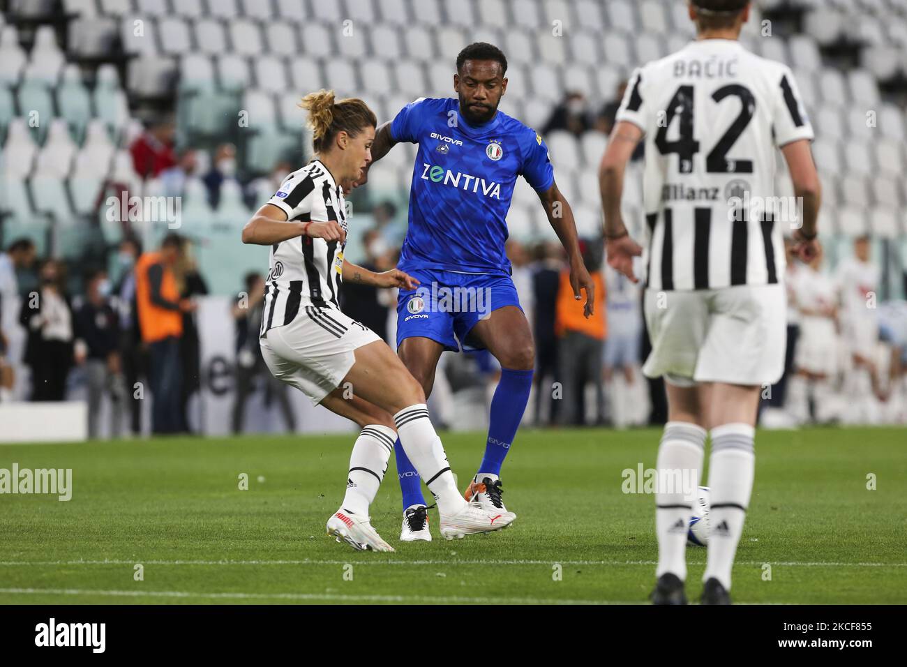 Maicon während des Benefizfußballspiels der Partita Del Cuore im Allianz-Stadion am 25. Mai 2021 in Turin, Italien. (Foto von Massimiliano Ferraro/NurPhoto) Stockfoto