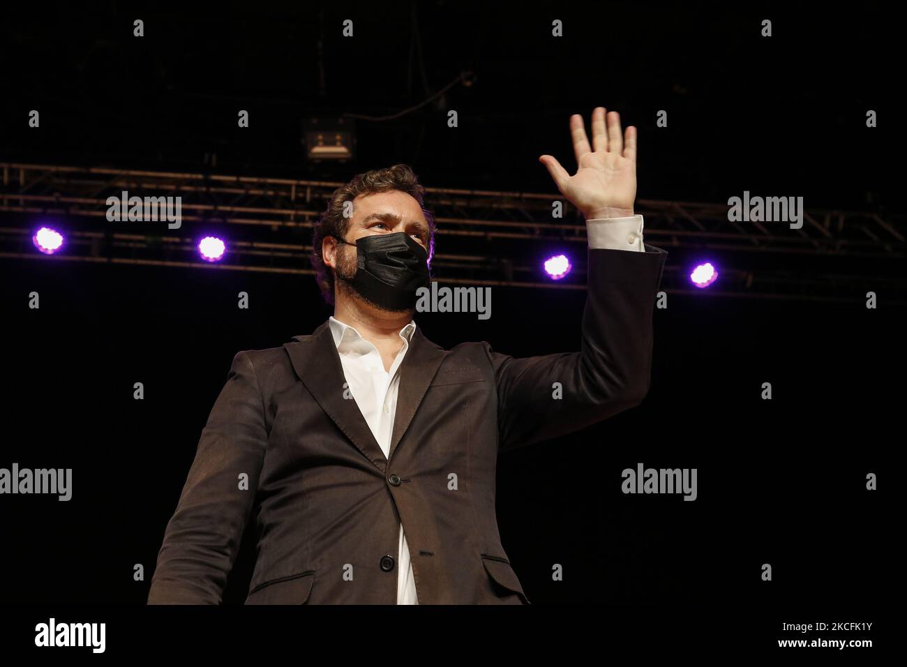 Ivan Espinosa de los Monteros während einer Kundgebung der rechtsextremen Partei VOX am 4. Juni 2021 in Granada, Spanien. (Foto von Álex Cámara/NurPhoto) Stockfoto