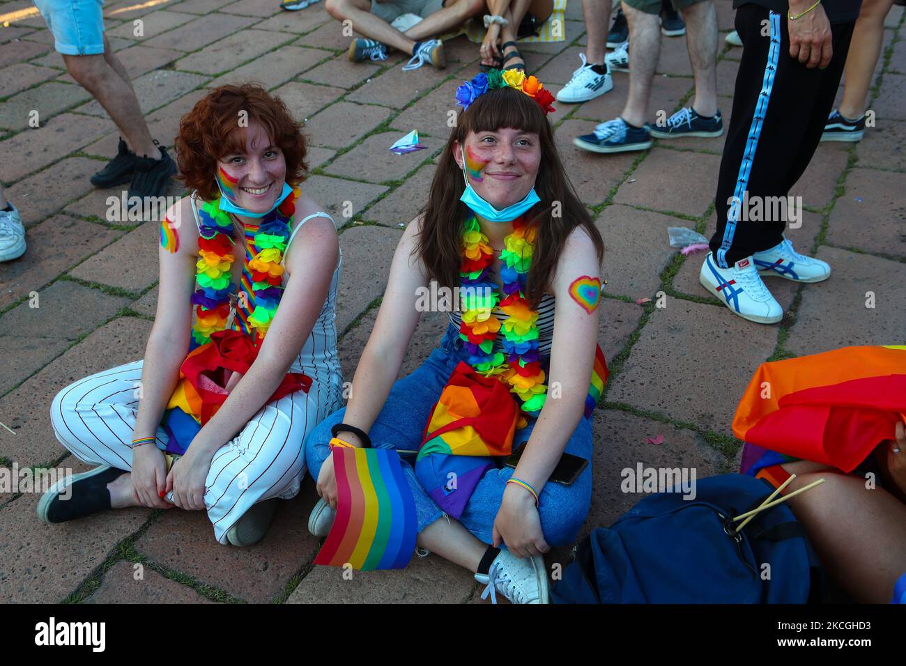 Milano Pride Veranstaltung auf dem Sempione Platz am 26. Juni 2021 in Mailand, Italien. (Foto von Mairo Cinquetti/NurPhoto) Stockfoto