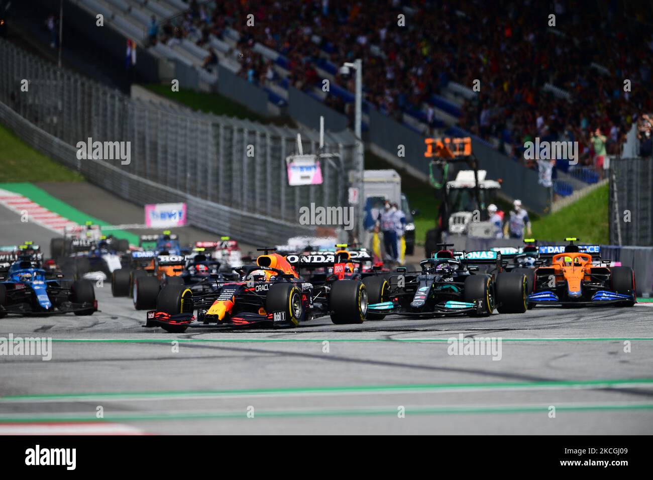 Starterennen des Großen Preises der Steiermark, 8. Rennen der Formel-1-Weltmeisterschaft im Red Bull Ring in Spielberg, Steiermark, Österreich, 27. Juni 2021 (Foto: Andrea Diodato/NurPhoto) Stockfoto