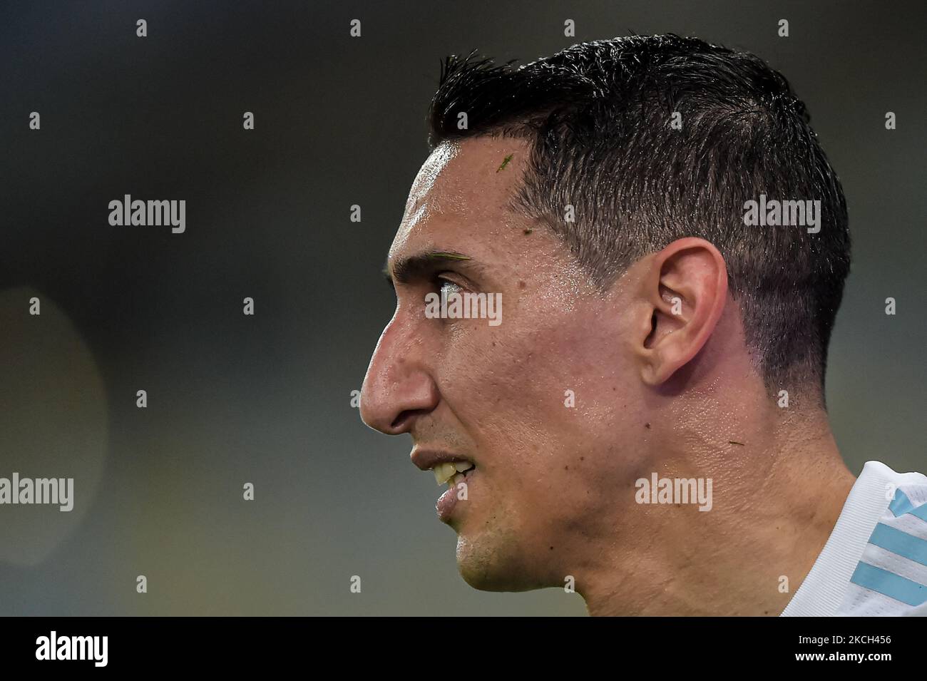 Di Maria Spieler aus Argentinien bei einem Spiel gegen Brasilien im Maracana Stadion, für die Copa America 2021, an diesem Samstag (10). (Foto von Thiago Ribeiro/NurPhoto) Stockfoto