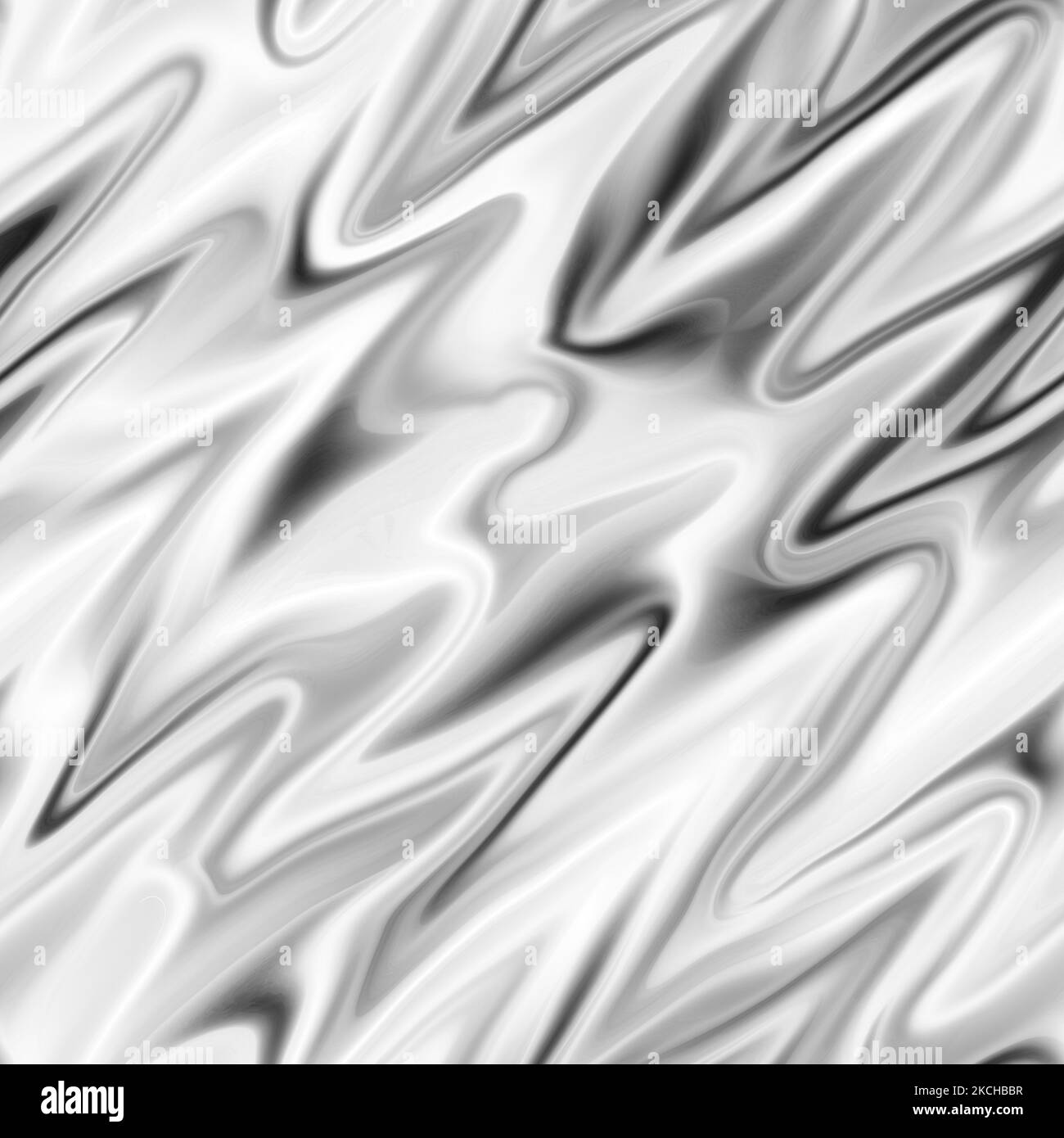 Abstrakter Schwarzweiß-Hintergrund. Nahtlose Textur aus Marmor und fließender Flüssigkeit. Futuristische Kombination aus kontrastierenden Farben Muster. Digitale Kunst. Stockfoto