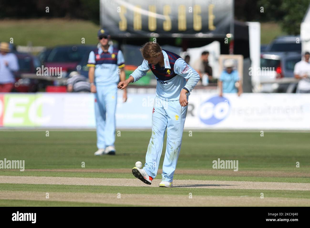 Scott Borthwick aus Durham beim Royal London One Day Cup-Spiel zwischen Kent und Durham am 22.. Juli 2021 auf dem County Ground, Beckenham, Großbritannien, gesehen. (Foto von will Matthews/MI News/NurPhoto) Stockfoto