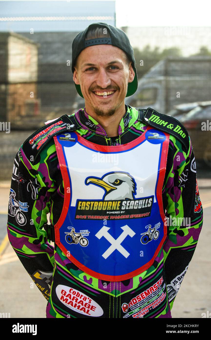 Richard Andrews - Eastbourne Seagulls während des Spiels der National Development League zwischen Belle Vue Colts und Eastbourne Seagulls am 23.. Juli 2021 im National Speedway Stadium, Manchester, England. (Foto von Ian Charles/MI News/NurPhoto) Stockfoto