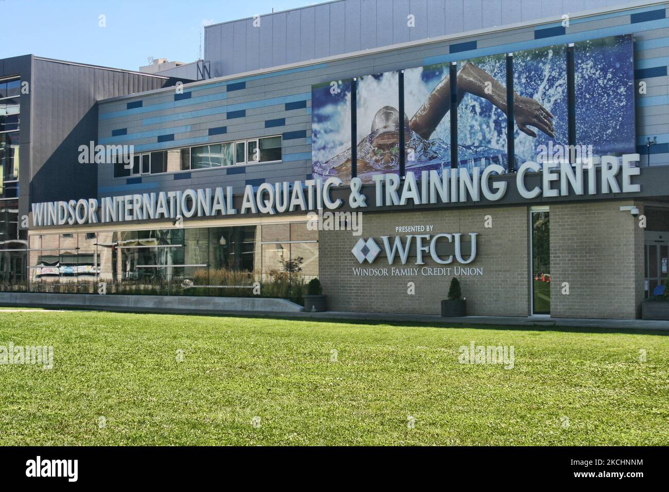 Windsor International Aquatic Centre in Downtown, Windsor, Ontario, Kanada. (Foto von Creative Touch Imaging Ltd./NurPhoto) Stockfoto