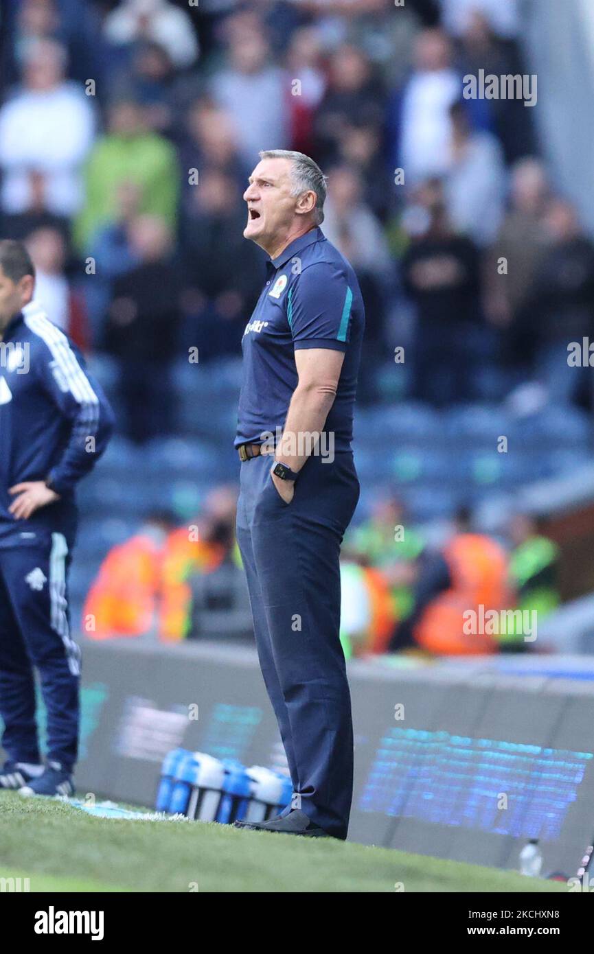 Tony Mowbray, Blackburn-Manager, ruft während des Vorsaison-Freundschaftsspiel zwischen Blackburn Rovers und Leeds United am Mittwoch, dem 28.. Juli 2021, im Ewood Park, Blackburn. (Foto von Pat Scaasi/MI News/NurPhoto) Stockfoto