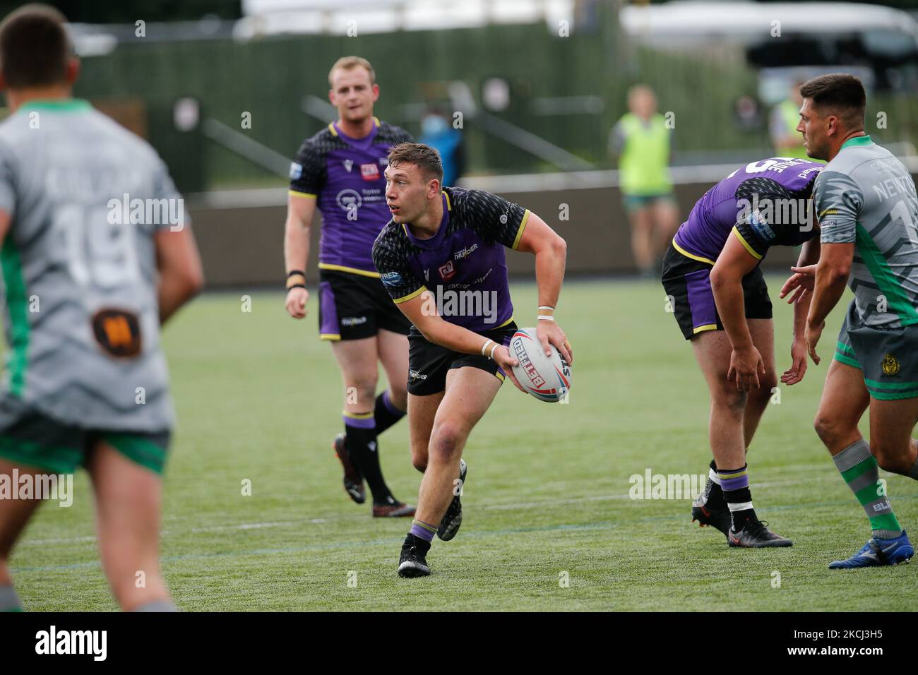 Evan Simons von Newcastle Thunder in Aktion beim WETTSPIEL DER BETFRED Championship zwischen Newcastle Thunder und Whitehaven RLFC im Kingston Park, Newcastle am Sonntag, 1.. August 2021. (Foto von Chris Lishman/MI News/NurPhoto) Stockfoto