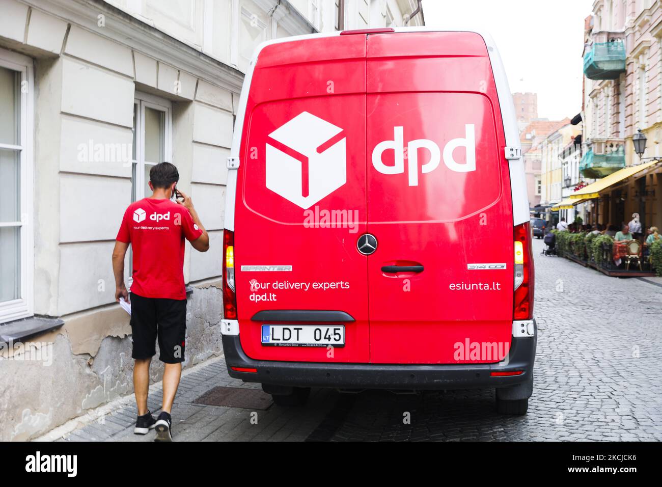 DPD Van wird am 27. Juli 2021 in Vilnius, Litauen, gesehen. (Foto von Beata Zawrzel/NurPhoto) Stockfoto