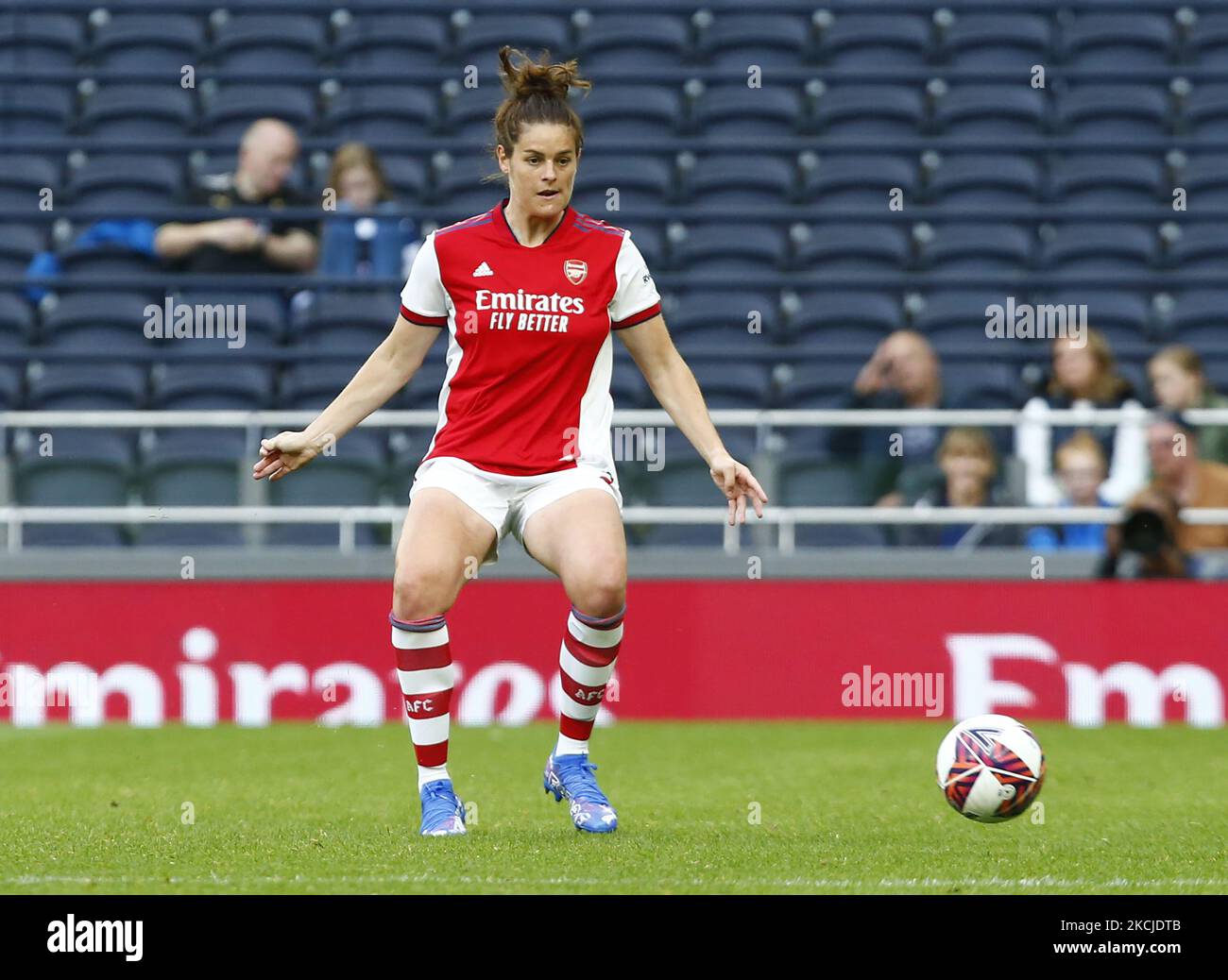 Jennifer Beattie von Arsenal während der Mind Series zwischen Tottenham Hotspur Women und Arsenal Women am 08.. August 2021 im Tottenham Hotspur-Stadion in London, England. (Foto von Action Foto Sport/NurPhoto) Stockfoto