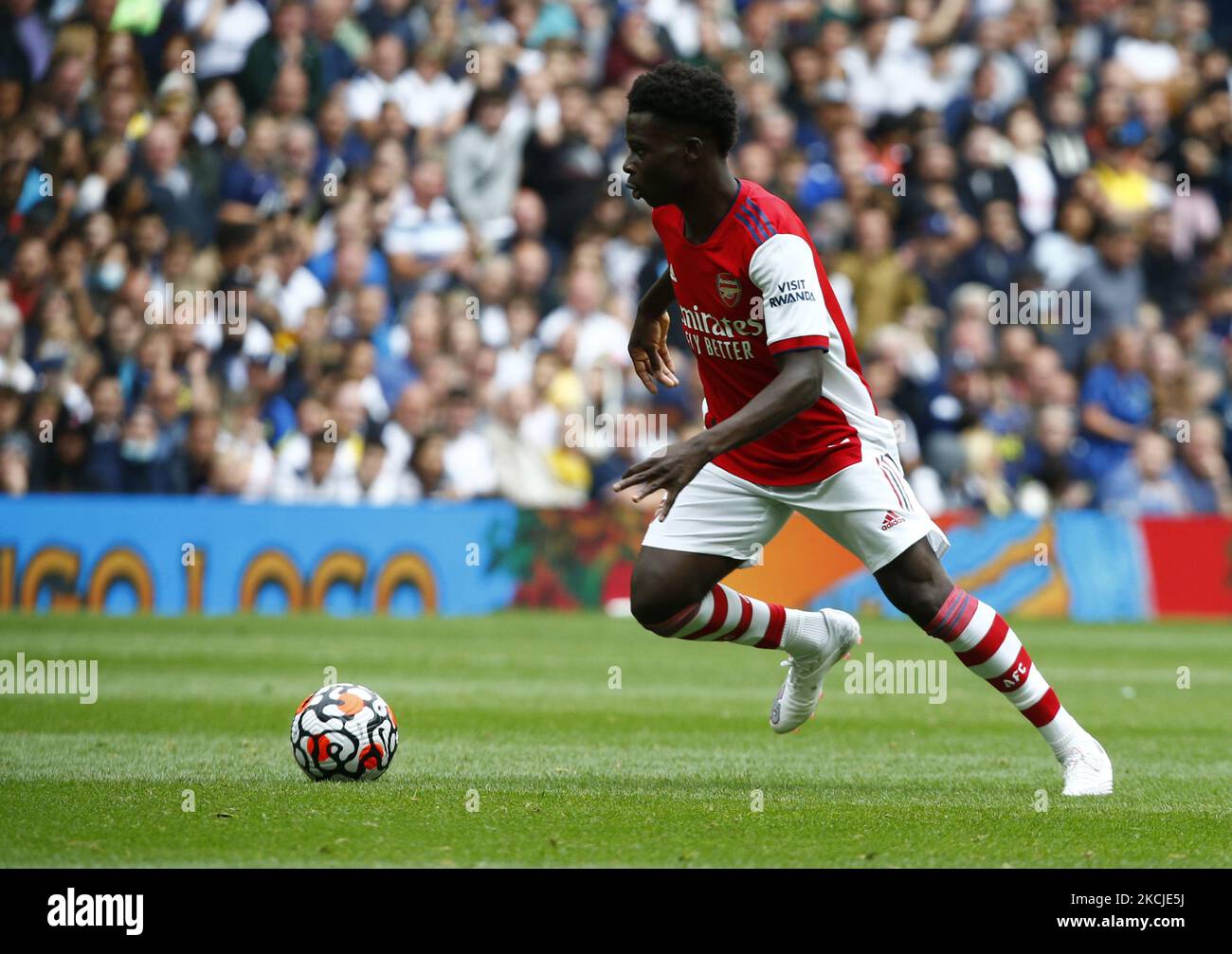 Bukayo Saka von Arsenal während der Mind Series zwischen Tottenham Hotspur und Arsenal am 08.. August 2021 im Tottenham Hotspur Stadium, London, England. (Foto von Action Foto Sport/NurPhoto) Stockfoto