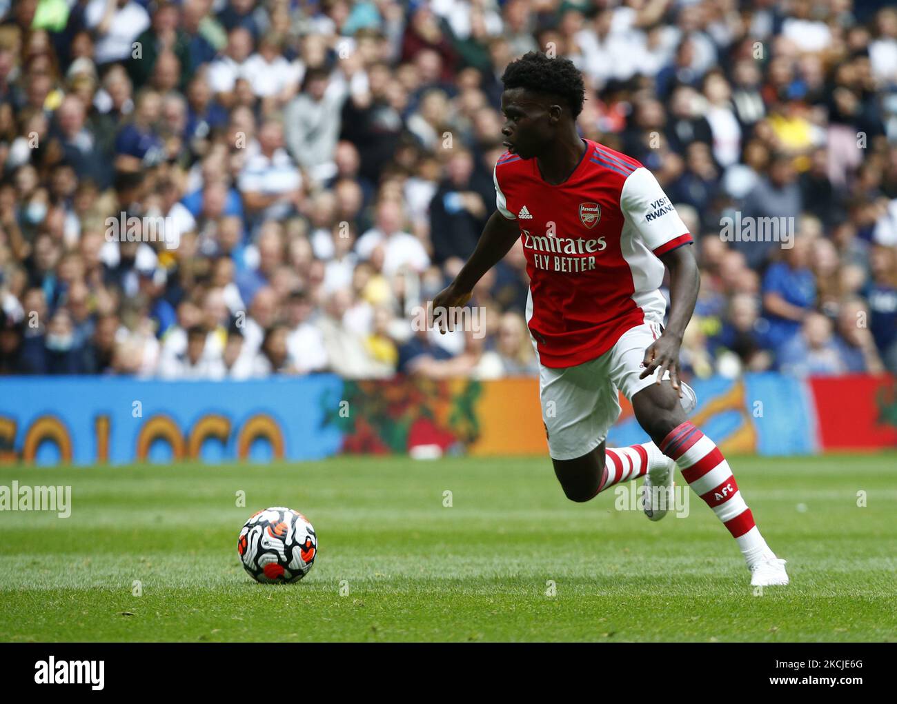Bukayo Saka von Arsenal während der Mind Series zwischen Tottenham Hotspur und Arsenal am 08.. August 2021 im Tottenham Hotspur Stadium, London, England. (Foto von Action Foto Sport/NurPhoto) Stockfoto