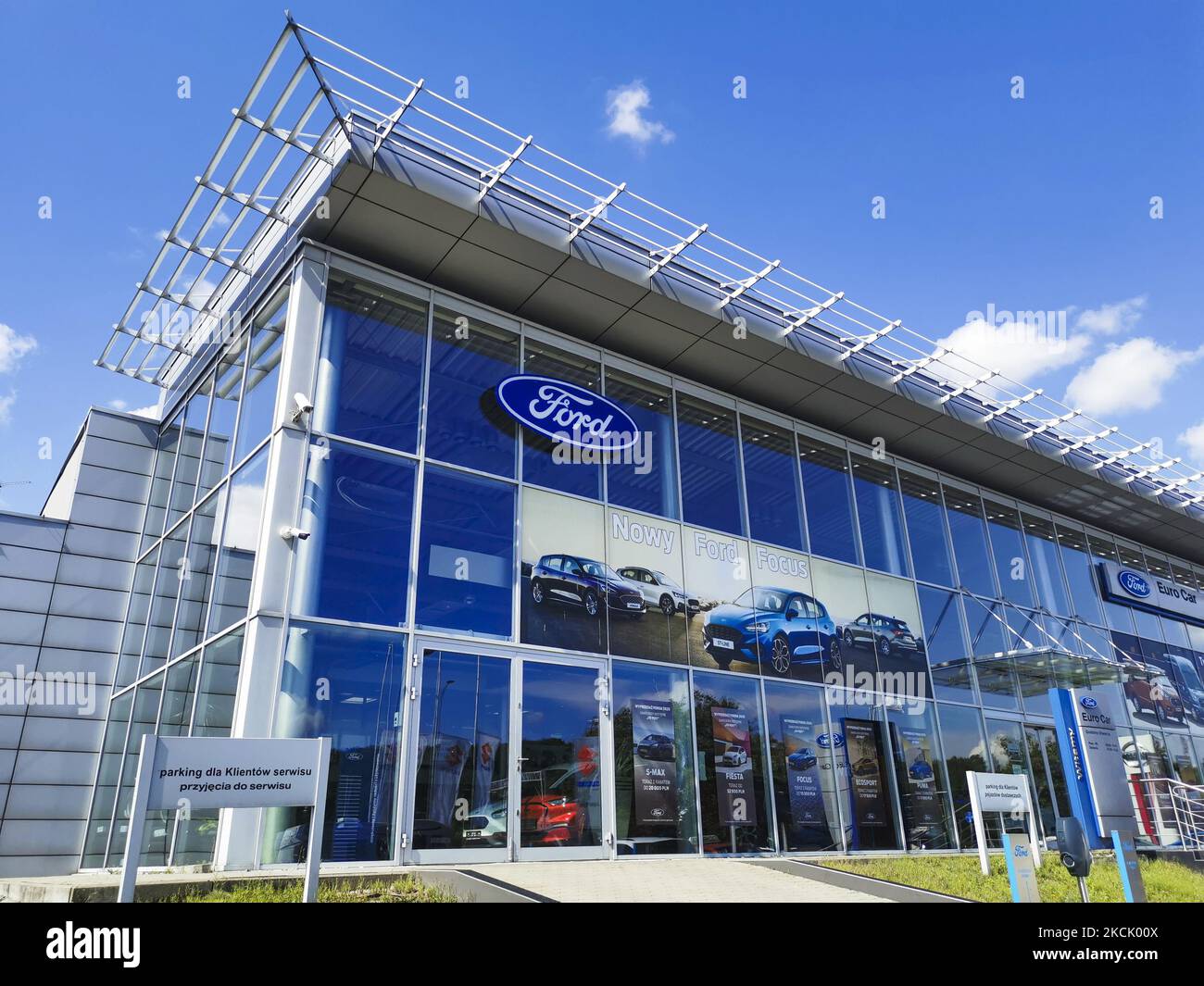 Der Ford-Autosalon ist am 18. August 2021 in Krakau, Polen, zu sehen. (Foto von Beata Zawrzel/NurPhoto) Stockfoto