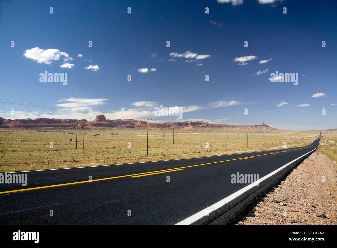 carretera a Kayenta en Arizona Stockfoto