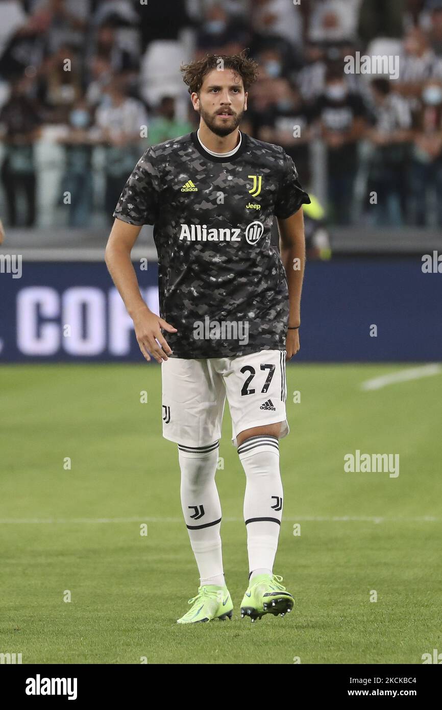 Manuel Locatelli von Juventus vor der Serie Ein Spiel zwischen Juventus und dem FC Empoli im Allianz Stadium am 28. August 2021 in Turin, Italien. (Foto von Giuseppe Cottini/NurPhoto) Stockfoto